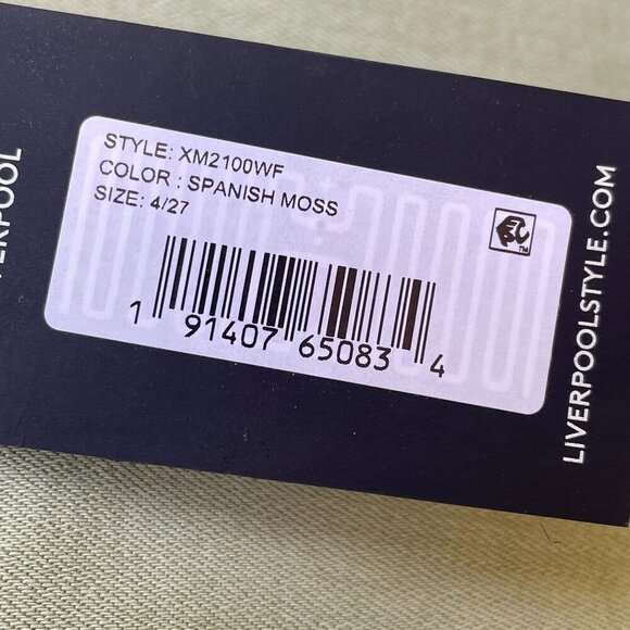 NWT Liverpool Green High Rise Skinny Stretch Ankle Jeans Womens 4/27 Stitch Fix - Picture 13 of 16